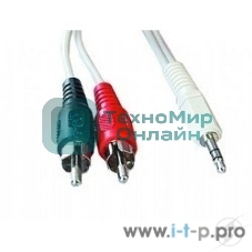 Кабель аудио Gembird Jack3.5/2xRCA, 5.0м