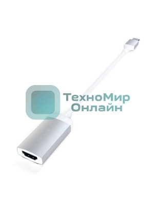 Адаптер Satechi Type-C to HDMI 4K 60HZ. Поддержка 4K/60Hz. Материал корпуса алюминий. Цвет серебряный.