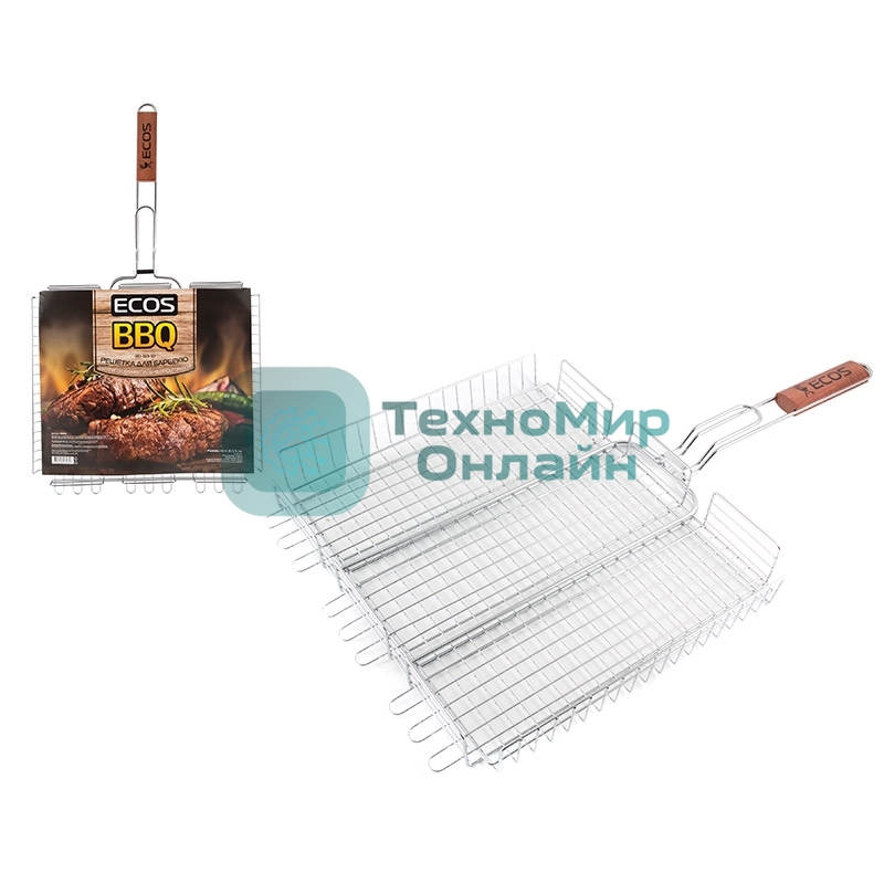 Решетка для барбекю ECOS RD-103-1D (глубокая, регулир. глубина, р-р 40х35х5 см, общая длина 70 см)