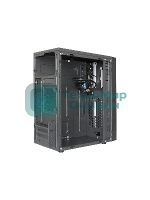 Компьютерный корпус Minitower ExeGate mEVO-9301 Black-RGb light, ATX, (700NPX), с окном, 2*USB+1*USB 3.0, HD Audio