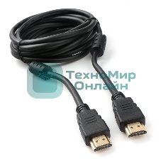 Кабель HDMI Cablexpert CCF2-HDMI4-10, 19M/19M, v2.0, медь, позол.разъемы, экран, 2 фер.кольца, 3м, черный, пакет