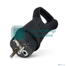 Вилка угловая с ушком c заземлением каучук 16А 250В IP44 (0003) UNIVersal