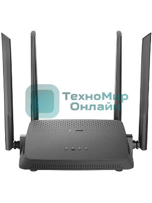 Роутер беспроводной D-Link DIR-825/RU/R7 (DIR-825/RU/R7A) AC1200 10/100/1000BASE-T черный