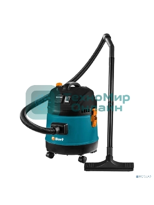Строительный пылесос Bort BSS-1220-M (93417814) синий, 270/1200 Вт, уборка сухая/влажная, пылесборник мешок/контейнер, 20 л
