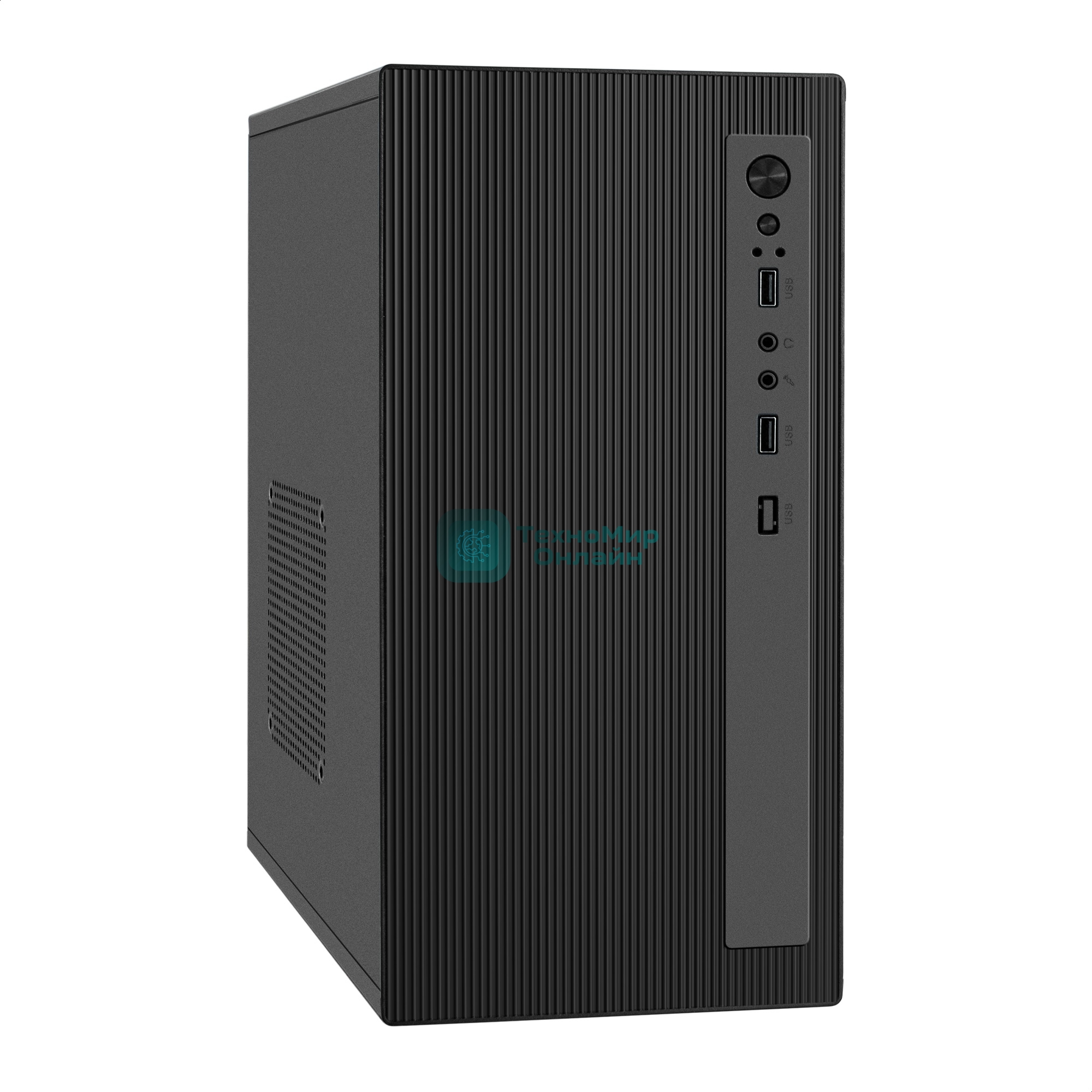 Компьютерный корпус Minitower ExeGate BAA-303M (mATX, без БП, 2*USB, HD Audio, черный)