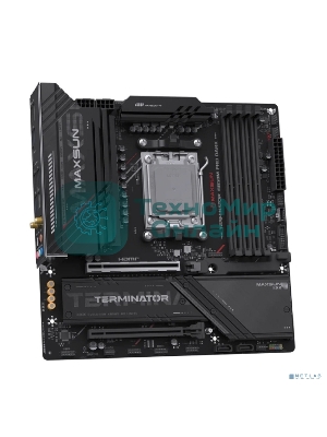 Материнская плата MAXSUN MS-Terminator B850M PRO DARK WIFI (Socket AM5, mATX, 4*DDR5(192Gb), DP/HDMI, 2*SATA3, 3*M.2, 1*PCIEx16/1*PCIEx4, 1* Type-C, 4*USB 2.0, 4*USB 3.2, LAN 1*2.5G, SPDIF, WiFi 6E, RTL)