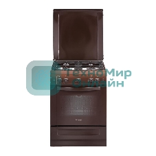 Плита газовая Gefest ПГ 6100-01 0001 коричневый, конфорок 4 шт, духовка 52 л, 60 см x 85 см x 60 см
