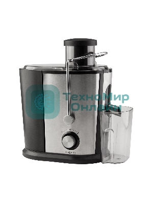 Соковыжималка Galaxy GL 0801 серебристый/чёрный, центробежная, 700 Вт, 500 мл, механическое