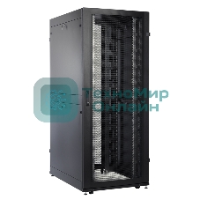Шкаф серверный ПРОФ напольный 42U (800x1000) дверь перфор. 2 шт., черный, в сборе (ШТК-СП-42.8.10-44АА-9005)