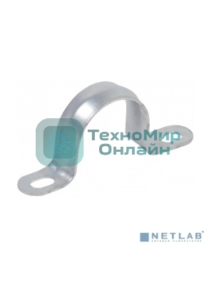 Скоба IEK металл.двухлапковая d48-50мм