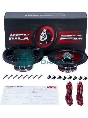 Колонки автомобильные Kicx SP 165, 130Вт, 90дБ, 4Ом, 16.5 см, (6 1/2 дюйм) (ком.: 2 кол.)