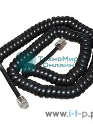 Шнур для телефонной трубки Rexant витой RJ-10 (4P-4C), 2м, черный