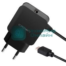 Сетевое зарядное устройство универсальное Crown CMWC-3001 черный