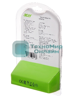 Мышь проводная Acer OMW010 черный, 1200 dpi, USB, кнопки - 3