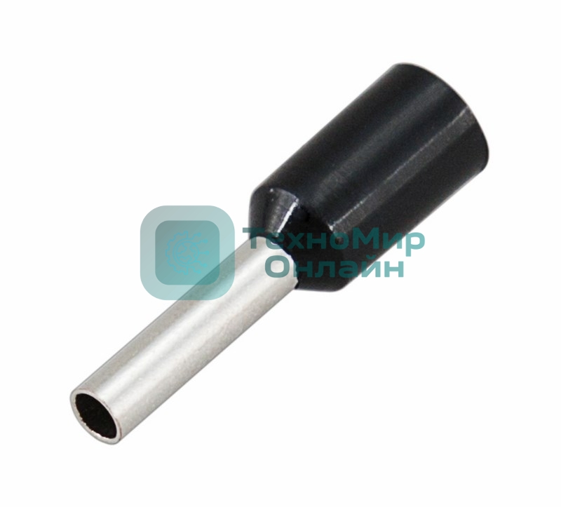 Наконечник штыревой втулочный изолированный Rexant F-8 мм 1.5 мм² (НШВи 1.5-8) черный