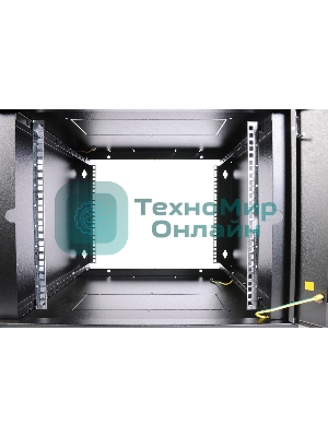 Шкаф телеком. настенный разборный 12U (600х650) дверь стекло,цвет черный (ШРН-Э-12.650-9005) (1коробка)