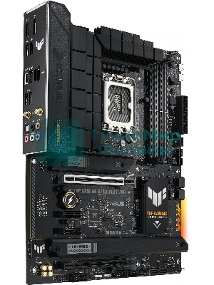 Материнская плата ASUS TUF GAMING B760-PLUS WIFI, LGA 1700, Intel B760, 4xDDR5, 4xSATA, 3xM.2, 1xPCI-E 5.0 x16, 1xPCI-E 3.0 x4, 1xUSB-A 3.2 Gen 2, 3xUSB-A 3.2 Gen 1, 1xUSB-C 3.2 Gen 2x2, 1x2.5Gb LAN, 5x3.5 мм, 7.1, Wi-Fi 6, Bluetooth 5.2, Standard-ATX
