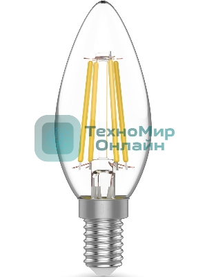 Лампа светодиодная Gauss Basic 1031116T 5.5Вт цок.: E14 свеча 240B 2700K св. свеч. белый.теп. (упак.: 3 шт)