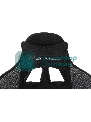 Кресло Zombie Carry черный/серый, экокожа, подголовник