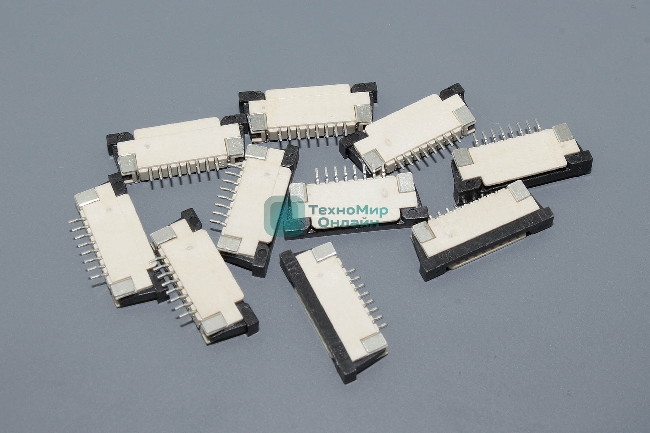 Разъем FPC Half Coverage Bottom Contact 1.0K-BX-8PWB 8 pin высота 2мм шаг 1мм 10 шт