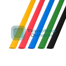 Термоусаживаемые трубки Rexant 10,0/5,0 мм, набор пять цветов, упаковка 50 шт. по 1 м