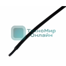 Трубка термоусадочная Rexant 2.0/1.0 1м черный