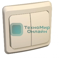 Выключатель 2-кл. СП Этюд 10А IP20 крем. SchE BC10-002K