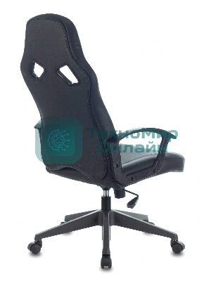 Кресло игровое Zombie DRIVER черный/белый, искусственная кожа, с подголов. крестовина пластик