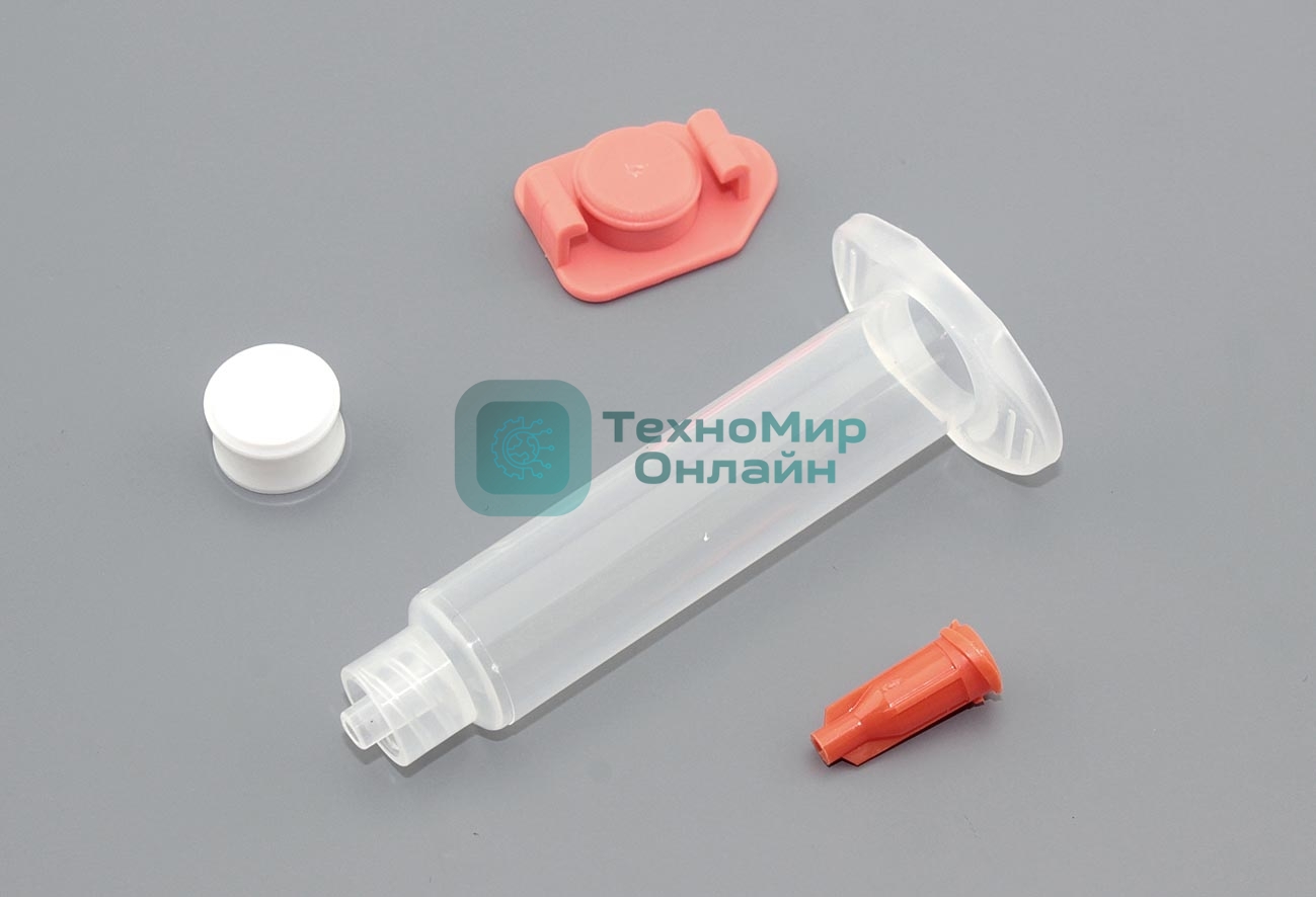 Промышленный шприц 5 мл с красной крышкой