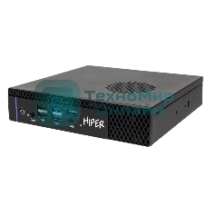 Мини ПК HIPER FACTUM FT20 Intel Core i5 14400(2.5Ghz)/16Gb/512PCISSDGb/noDVD/BT/WiFi/war 1y/1.3kg/черный/Win 11Pro + БП 120Вт/металл/VESA Адаптер на 75х75, 100х100