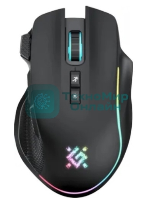 Мышь беспроводная Defender Thunder GM-213 черный, 1600 dpi, радиоканал, USB, кнопки - 8