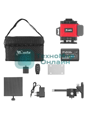 Лазерный уровень м-призм. MTX ML 360-3 Basic SET, 30 м, зеленый луч, акк. Li 3000 мА·ч, сумка