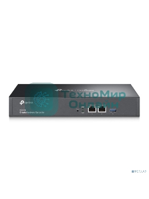 Контроллер TP-Link Omada hardware Controller OC300, 2 gigabit ethernet ports, 1 USB 3.0 port, managed up to 500 Omada Access Points/Switch/Gateway, support batch configuration, firmware upgradation, intelligent network monitoring and captive portal, easy management via Omada APP/Web UI/Cloud access.
