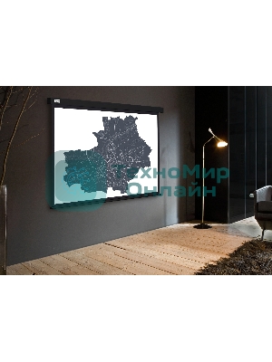 Экран Cactus 152x203см Wallscreen CS-PSW-152X203-BK 4:3 настенно-потолочный рулонный черный