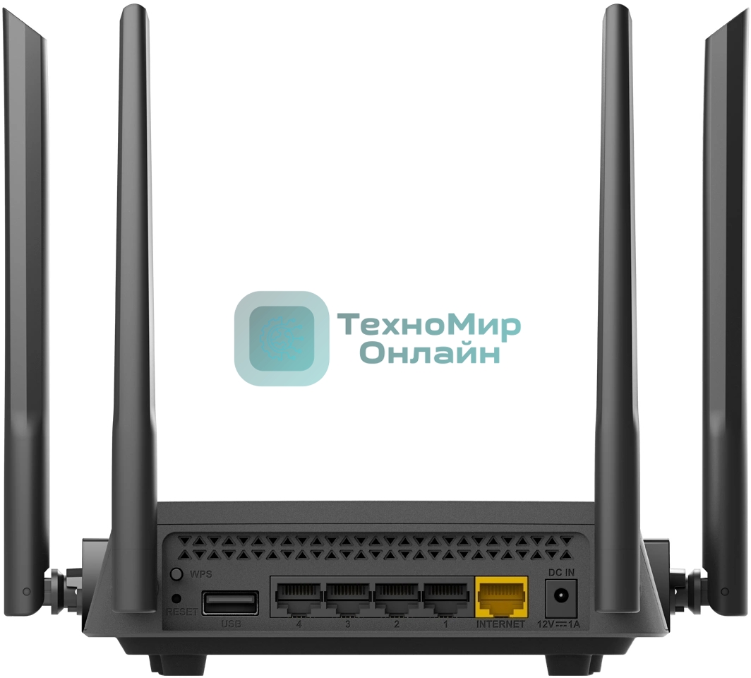 Роутер беспроводной D-Link DIR-825/RU/R7 (DIR-825/RU/R7A) AC1200 10/100/1000BASE-T черный