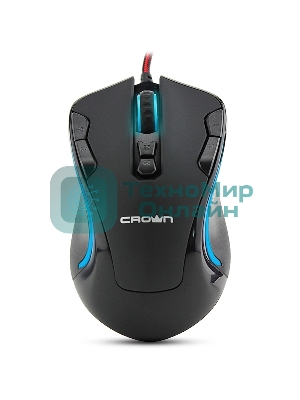 Мышь проводная Crown Gaming CMXG-804 черный, 2000 dpi, USB, кнопки - 9