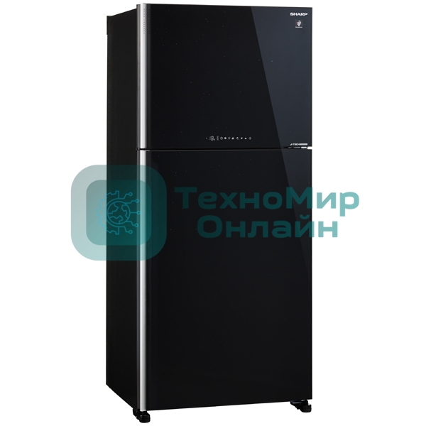 Холодильник Sharp SJ-XG60PGBK черный двухкамерный 422/178 л морозилка сверху, No Frost