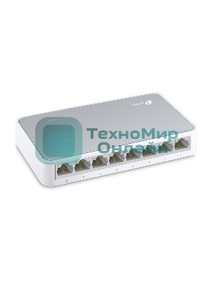 Коммутатор TP-Link SOHO TL-SF1008D Коммутатор 8-port 10/100M mini Desktop Switch, 8 10/100M RJ45 ports, Plastic case