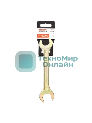 Ключ гаечный рожковый Rexant 19х22 мм, желтый цинк