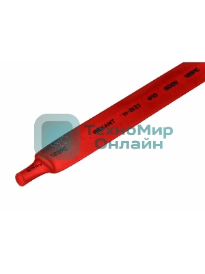 Термоусаживаемая трубка Rexant 10,0/5,0 мм, красная, упаковка 50 шт. по 1 м