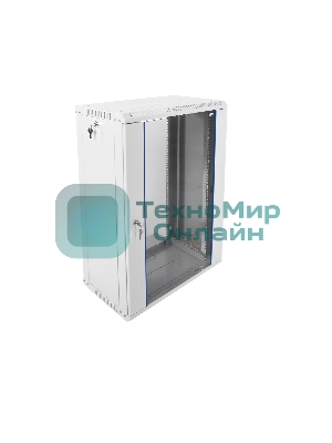 Шкаф телеком. настенный разборный 18U (600х350) дверь металл (ШРН-Э-18.350) (1 коробка)