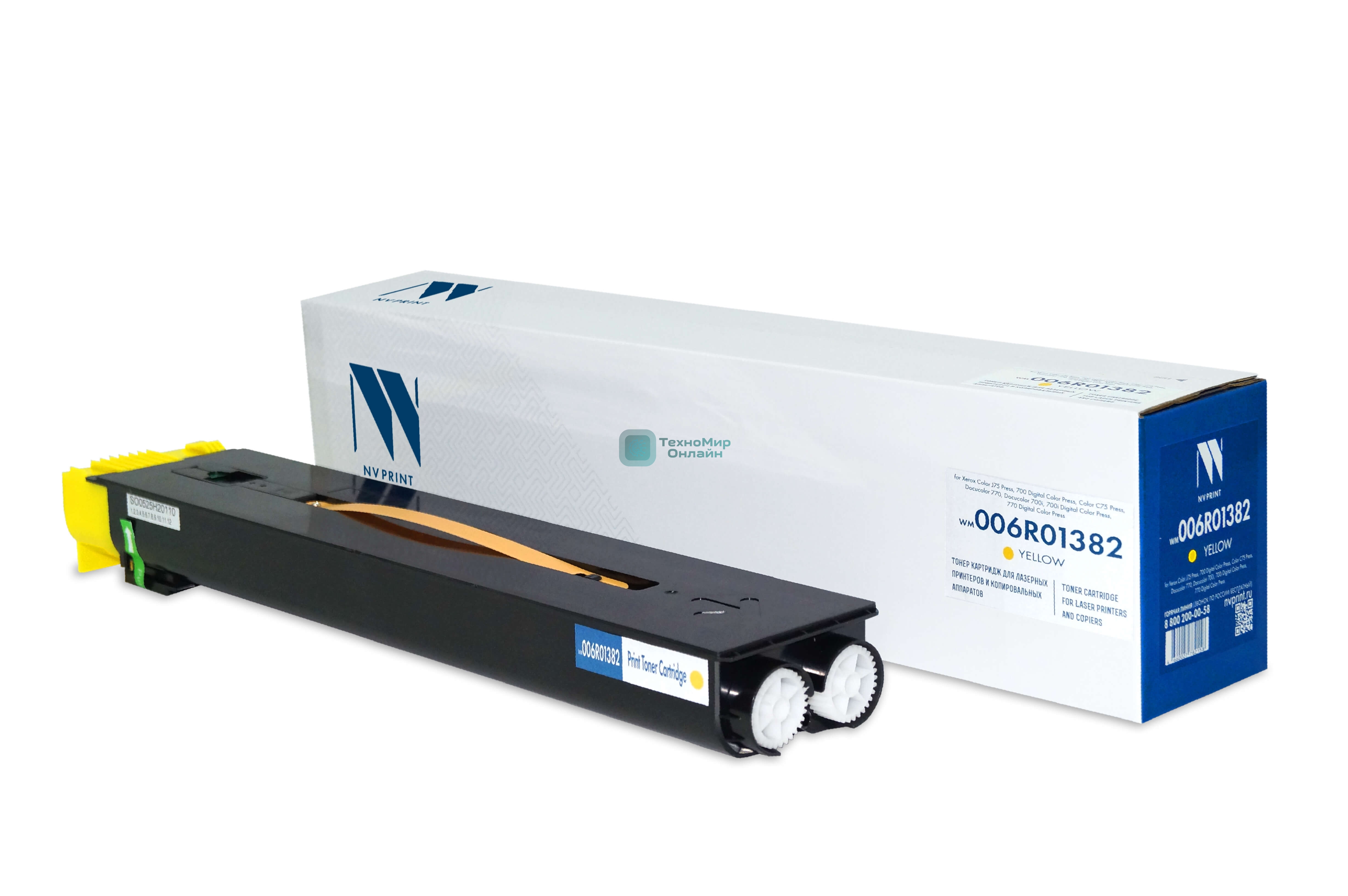 Картридж лазерный NVPrint NV-006R01382 Yellow для Xerox Color J75 Press, 700 Digital Color Press, Color C75 Press, Docucolor 770, Docucolor 700i, 700i Digital Color Press, 770 Digital Color Press (22000k)