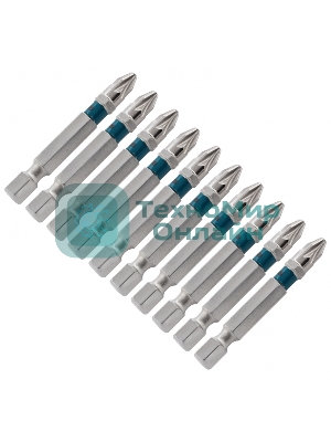 Набор бит Gross PZ2х50, сталь S2, 10 шт.