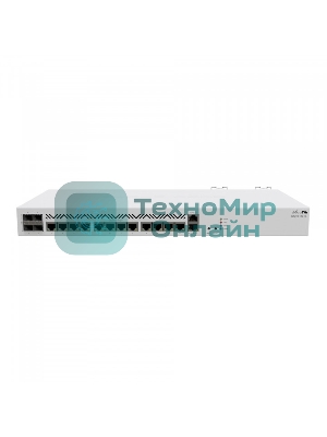 Маршрутизатор Mikrotik CCR2116-12G-4S+ Cloud Core Router 2116-12G-4S+ with Amazon Annapurna Labs Alpine v3 AL73400 CPU (16-cores, 2GHz per core), 16Gb RAM, 4xSFP+ cage, 13xGbit LAN, M.2 PCIe slot, RouterOS L6, 1U rackmount case, Dual PSU