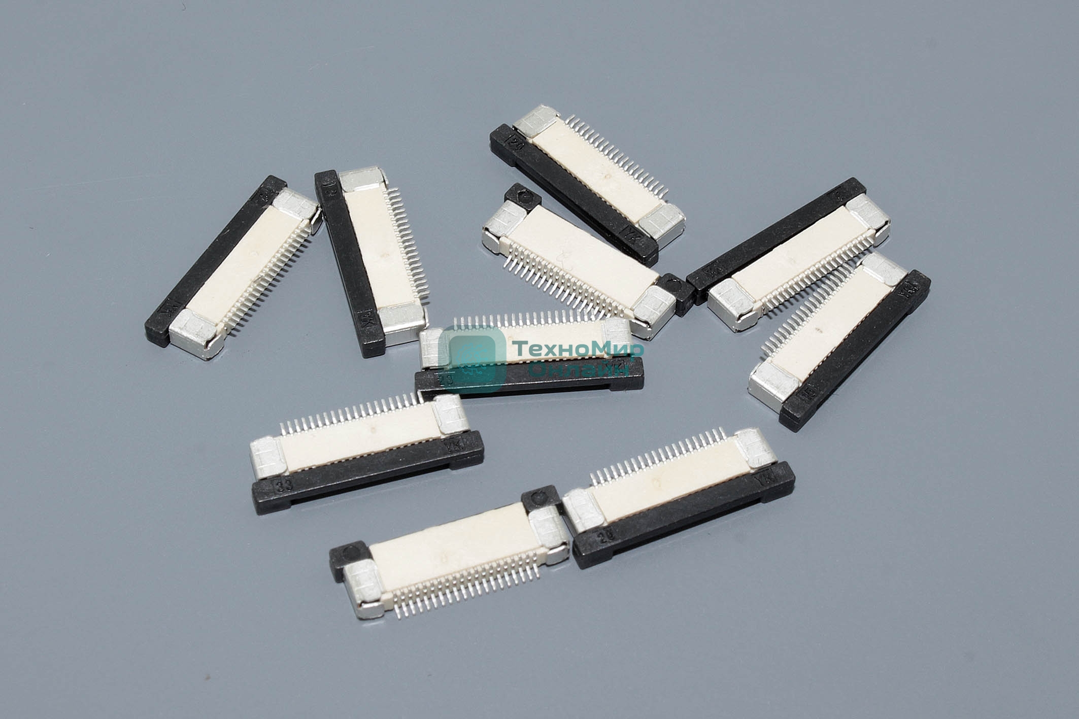 Разъем FPC Half Coverage Top Contact 0.5K-BS-20PWB 20 pin высота 2мм шаг 0,5мм 10 шт