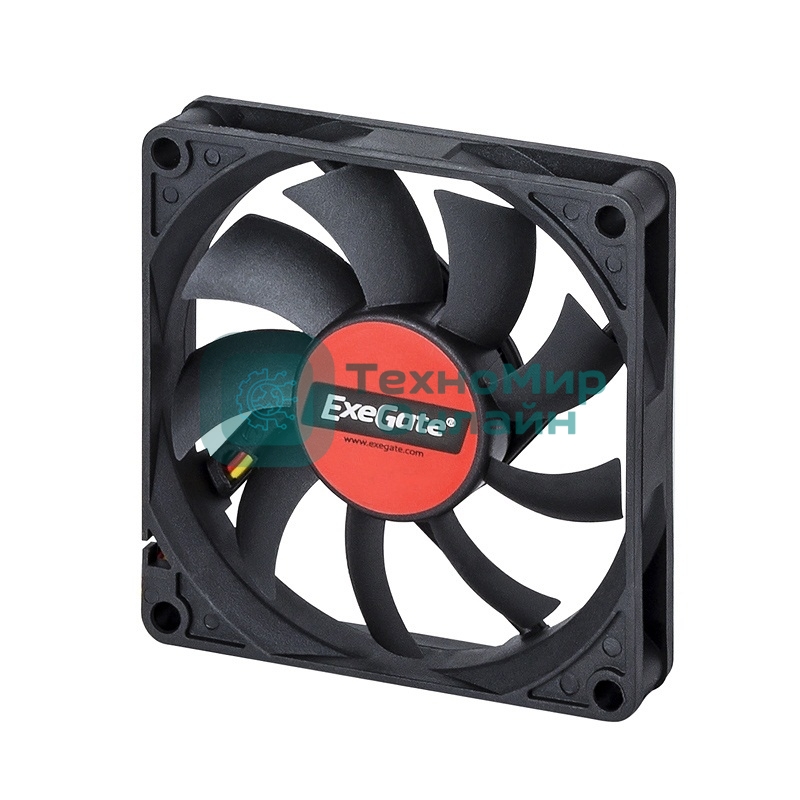 Вентилятор для корпуса ExeGate EX08015S3P черный, 80 мм, 2000 об/мин, 20.5 дБ, 3 pin