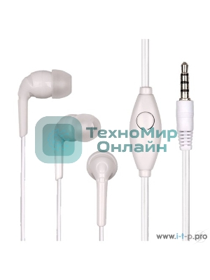 Проводные наушники Dialog ES-03 белый, вкладыши, Jack 3.5 мм, встроенный микрофон