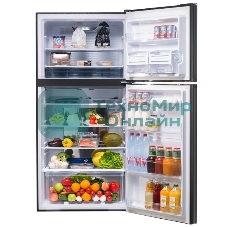 Холодильник Sharp SJ-XG60PGBK черный двухкамерный 422/178 л морозилка сверху, No Frost