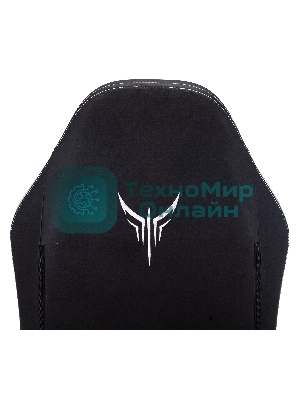 Кресло Knight Neon черный/серебряный, экокожа, 120 кг, механизм качания