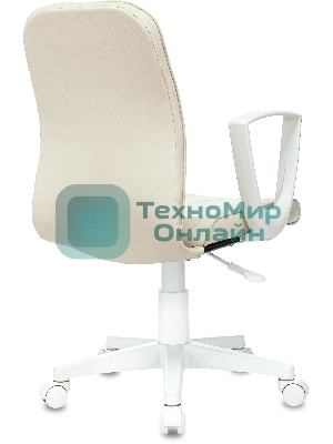 Кресло Бюрократ CH-W327 слоновая кость, экокожа, 120 кг, механизм качания